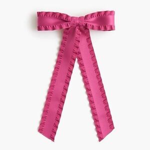 J. Crew ruffle ribbon bow barette (NWT)